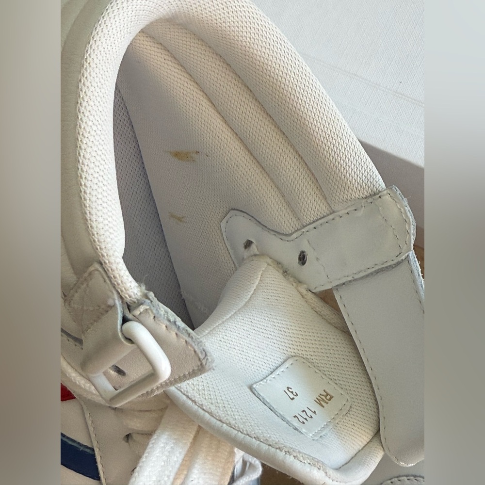 New Celine Mid Lace-up White Calf Skin Sneakers Size:37 - Picture 13 of 16